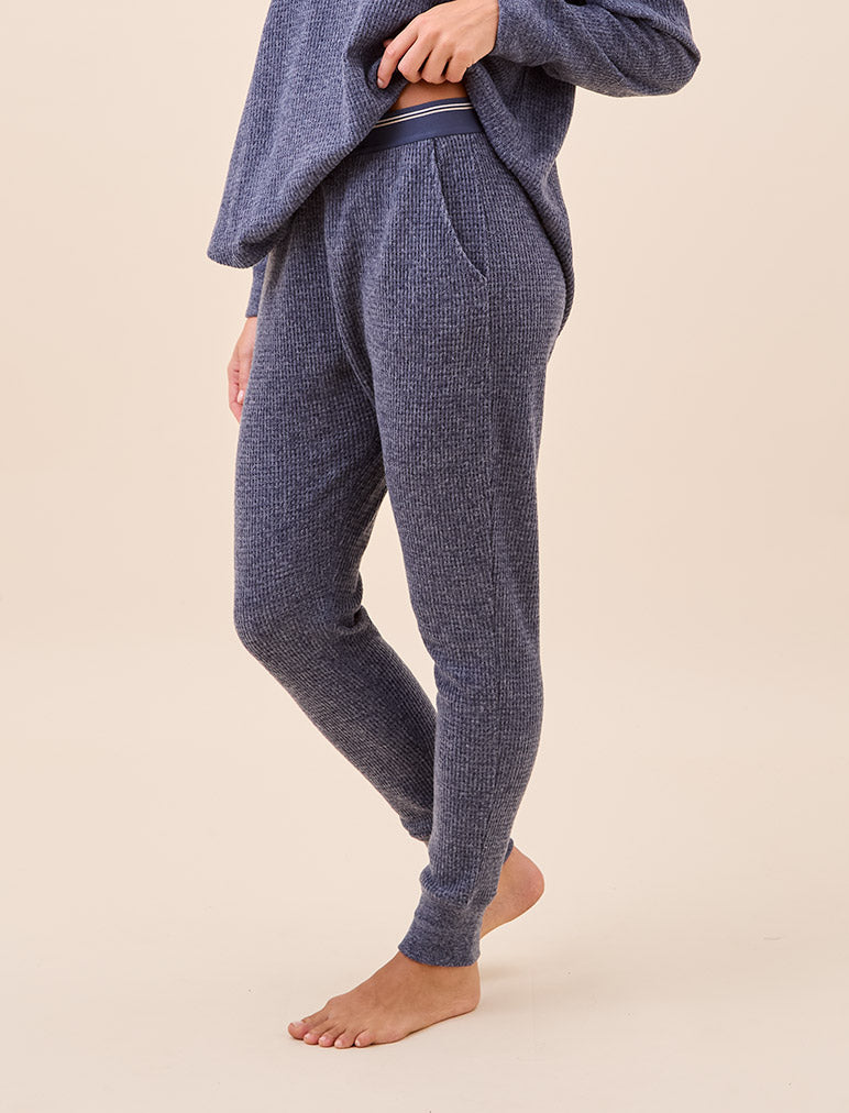 Super Soft Waffle Exposed Elastic Jogger
