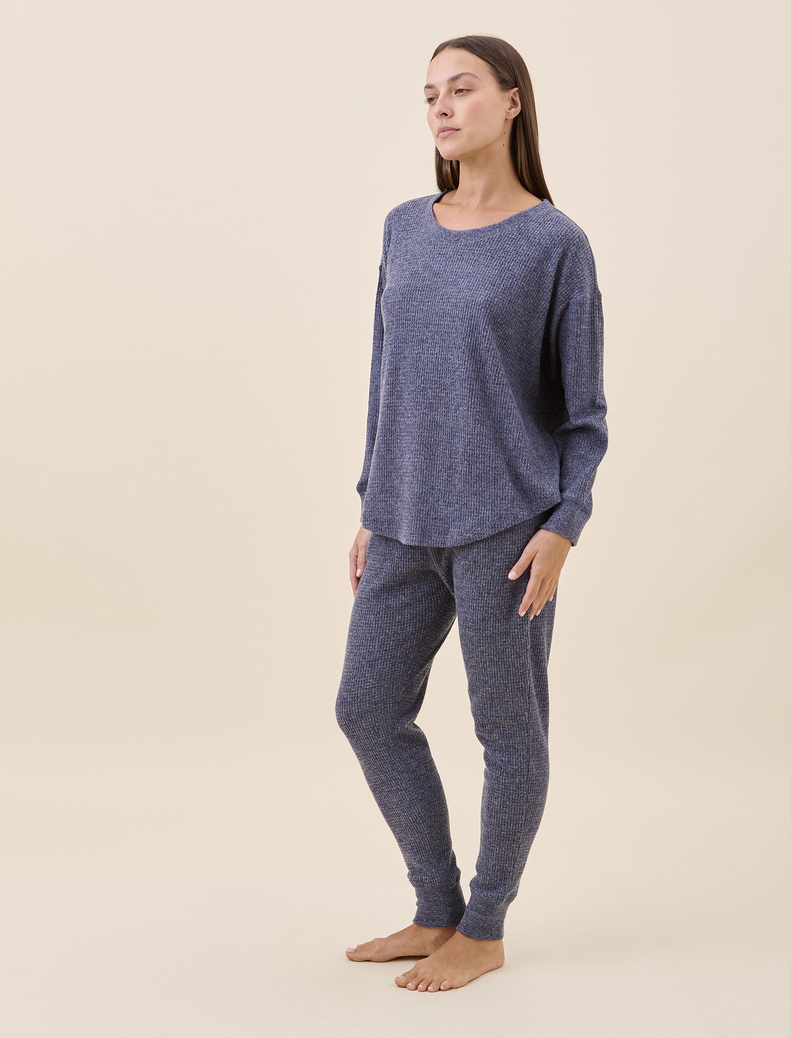 Super Soft Waffle Long Sleeve Relaxed Top