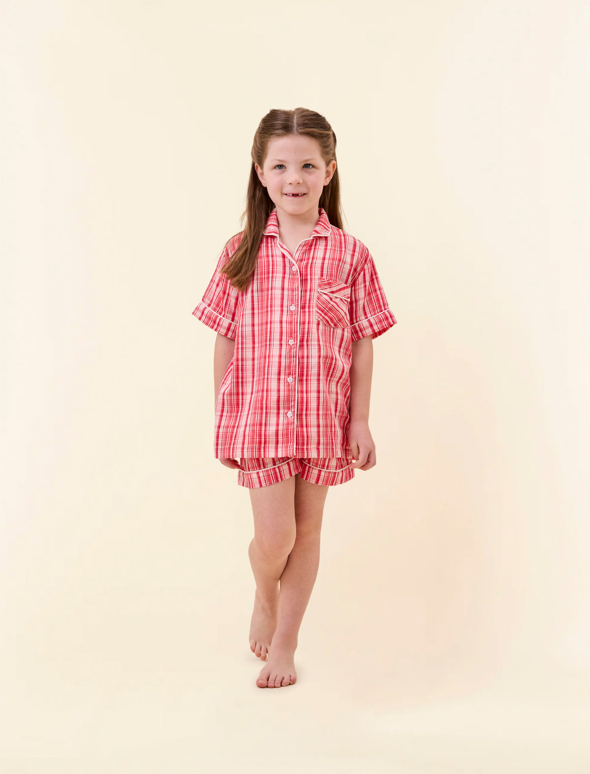 Kids Noelle Plaid Boxer PJ Set