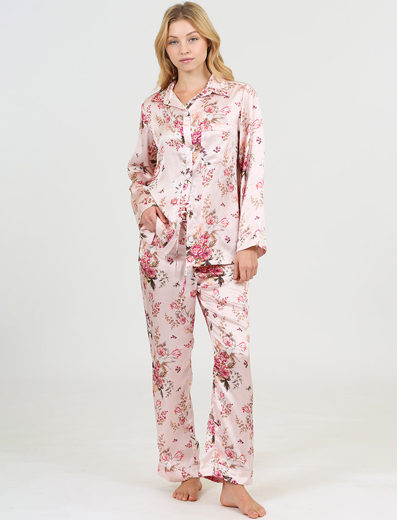 Lou Lou Silk Piped Full Length PJ