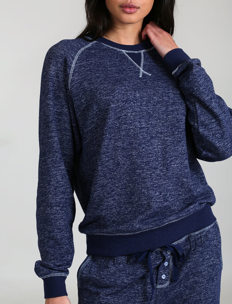 So Soft Fleecy Pullover in Navy