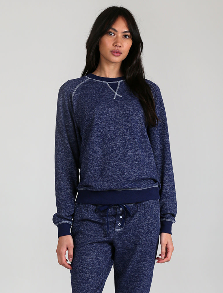 So Soft Fleecy Pullover in Navy