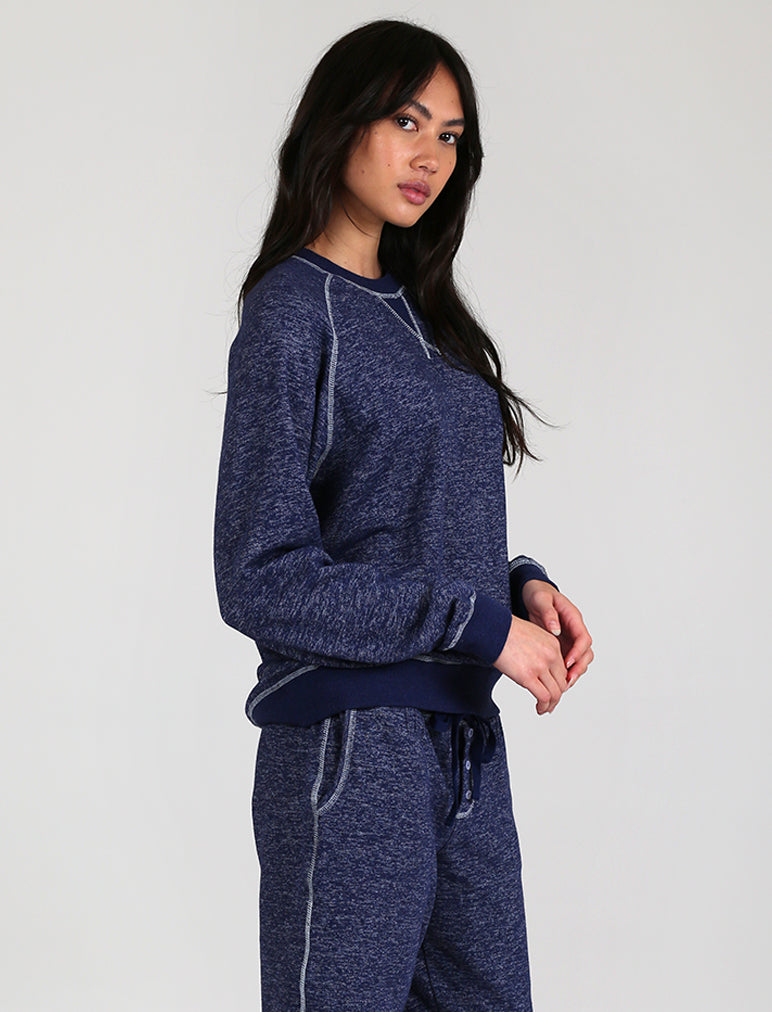 So Soft Fleecy Pullover in Navy