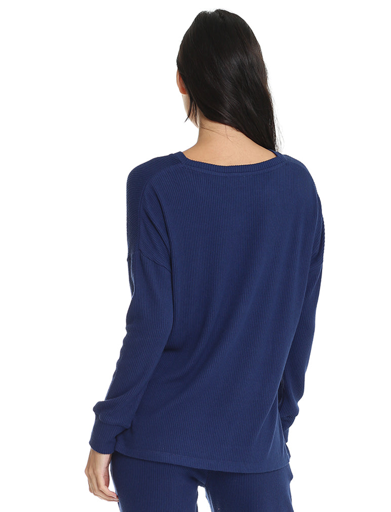 Soft Touch Rib V-Neck Top