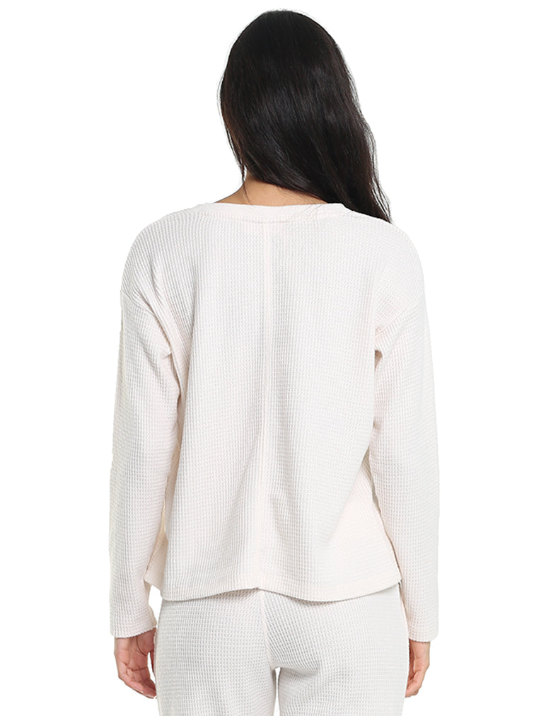 Super Soft Waffle V-Neck Top