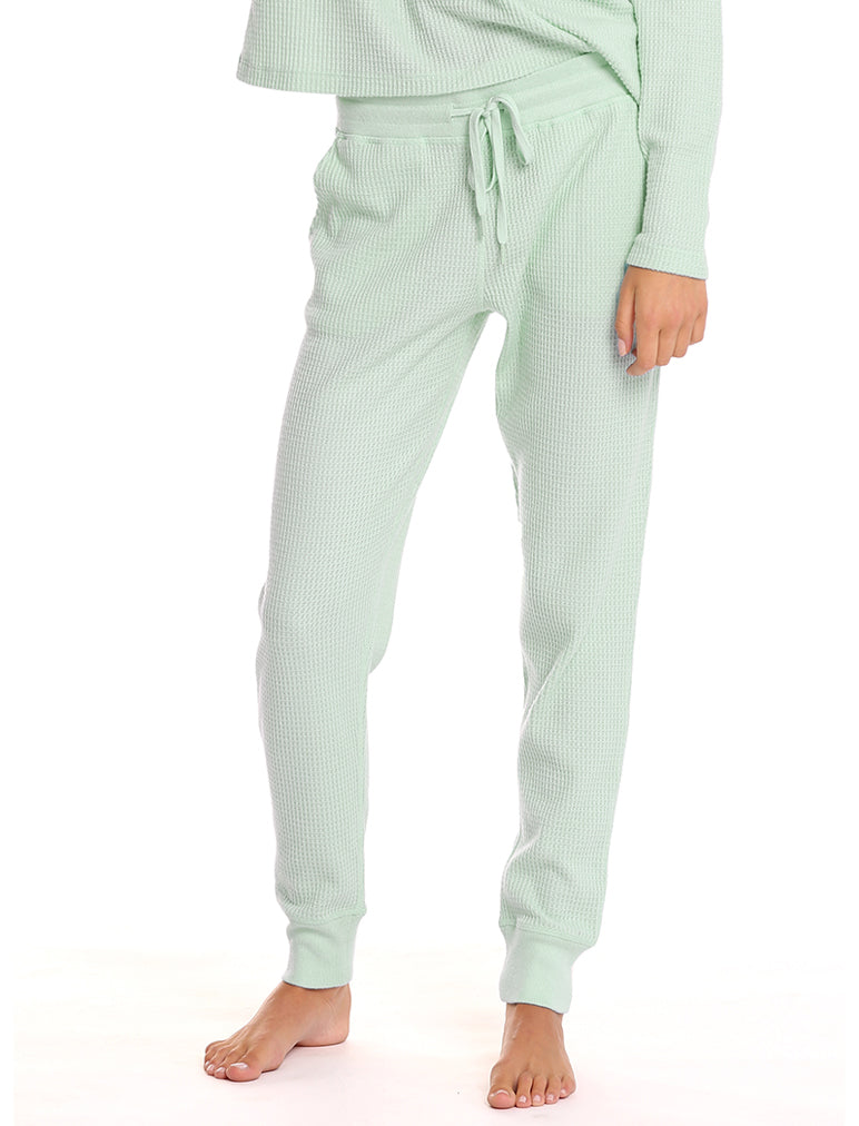 Super Soft Waffle Jogger in Matcha
