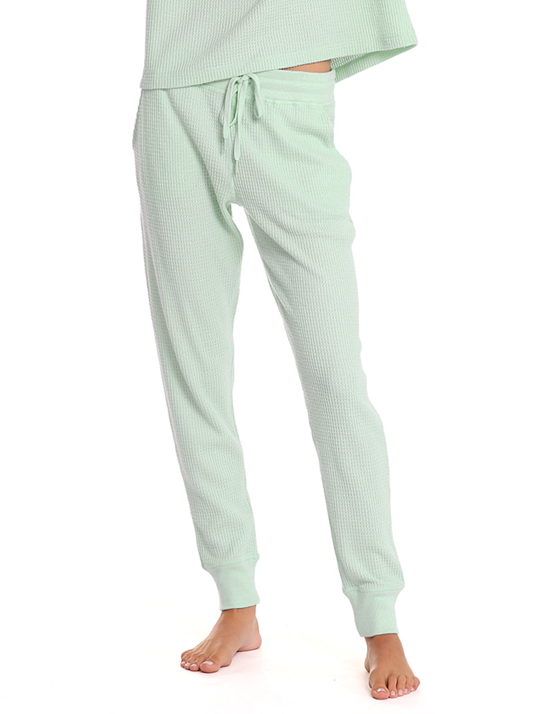 Super Soft Waffle Jogger in Matcha