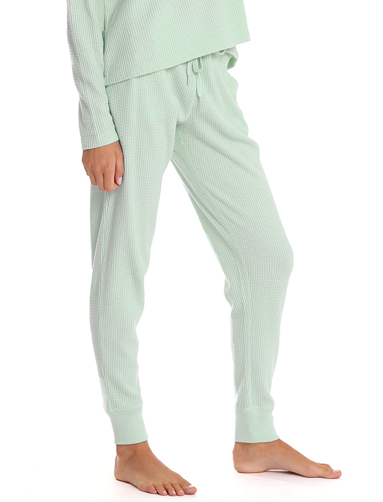 Super Soft Waffle Jogger in Matcha