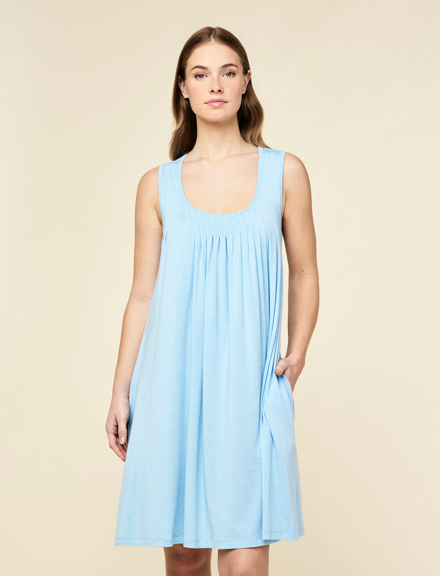 Kate Modal Soft Pleat Front Nightie
