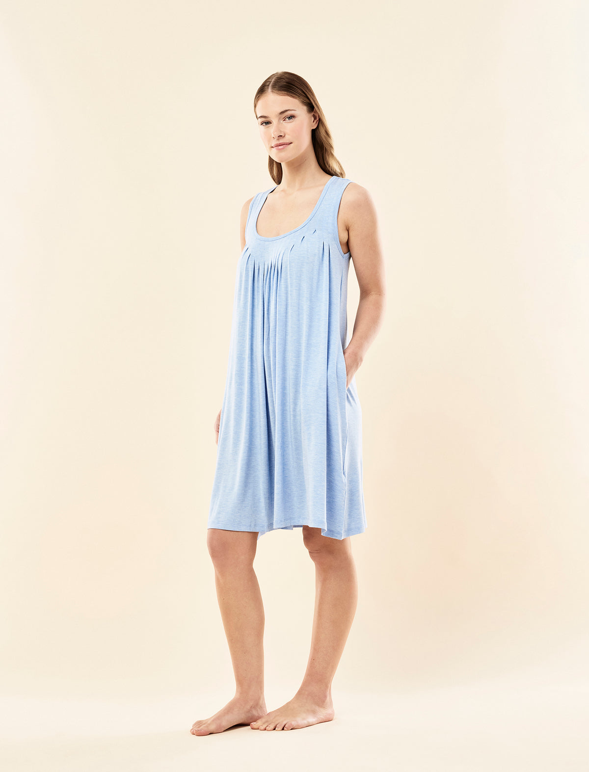 Kate Modal Soft Pleat Front Nightie