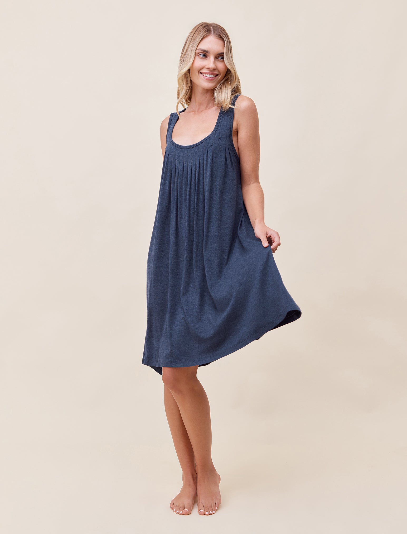 Kate Modal Soft Pleat Front Nightie