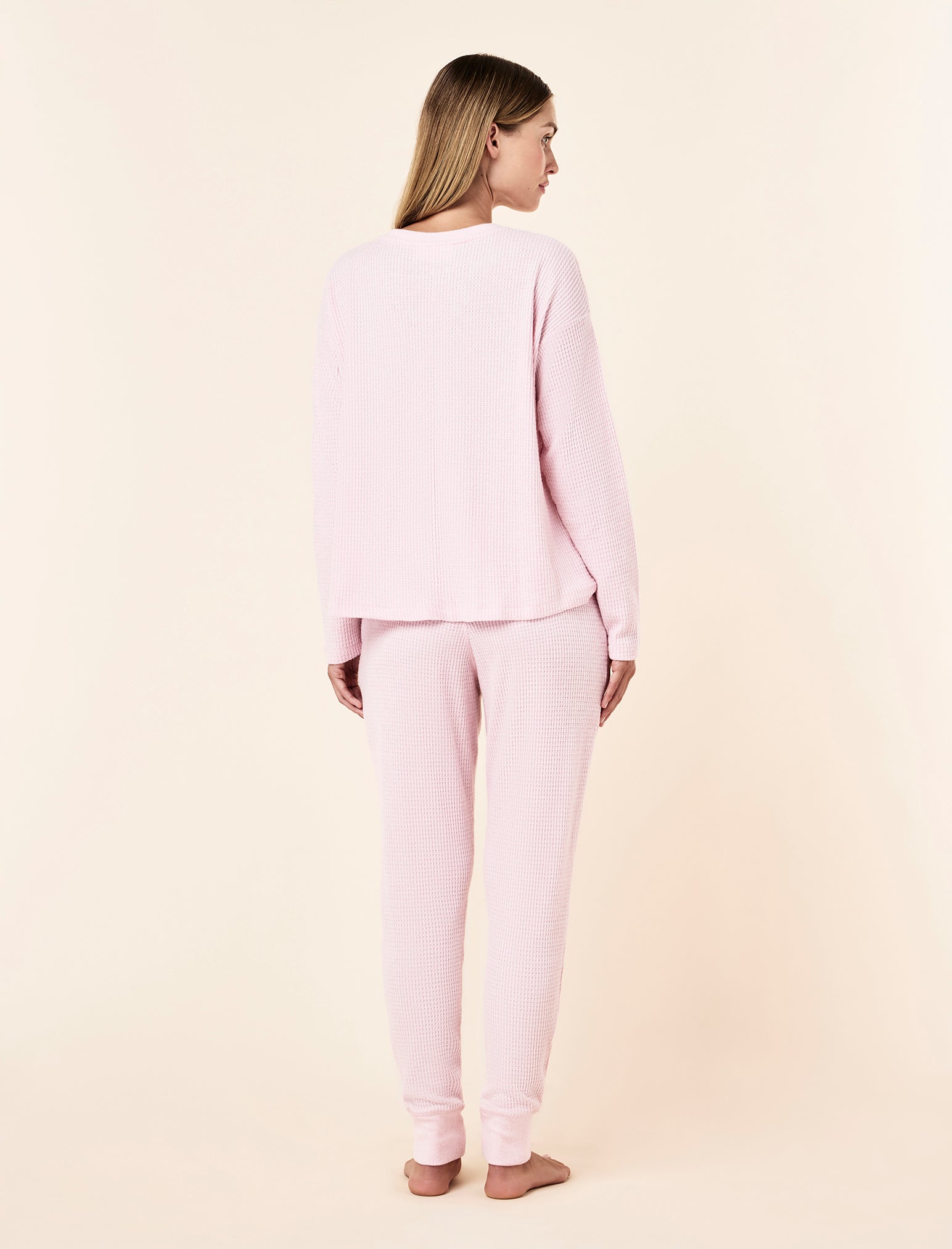 Super Soft Waffle V-Neck Long Sleeve Top