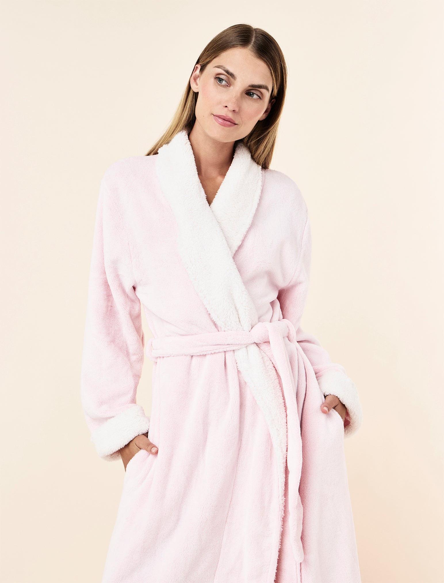 Plush Sherpa Robe & Sleep Mask
