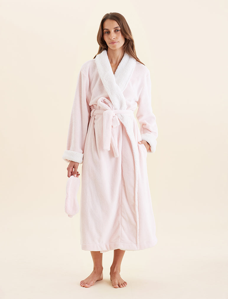 Sherpa Soft Robe with Eye Mask