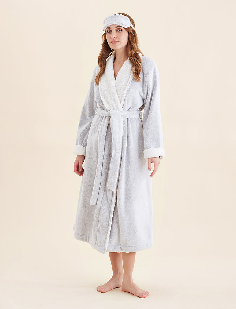 Sherpa Soft Robe with Eye Mask