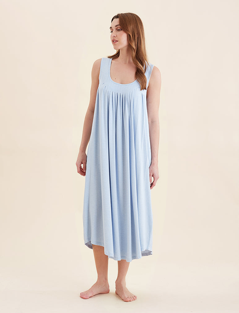 Kate Modal Soft Pleat Front Maxi Nightie