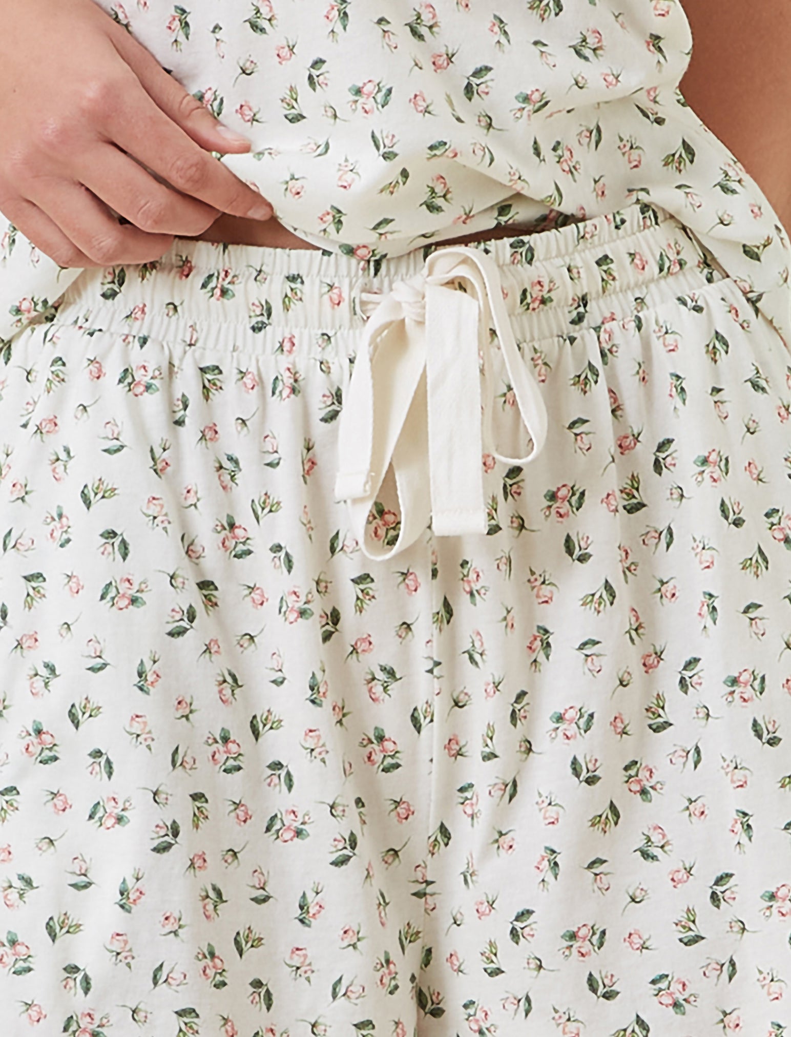 Rosebud Organic Cotton Knit Boxer PJ Set