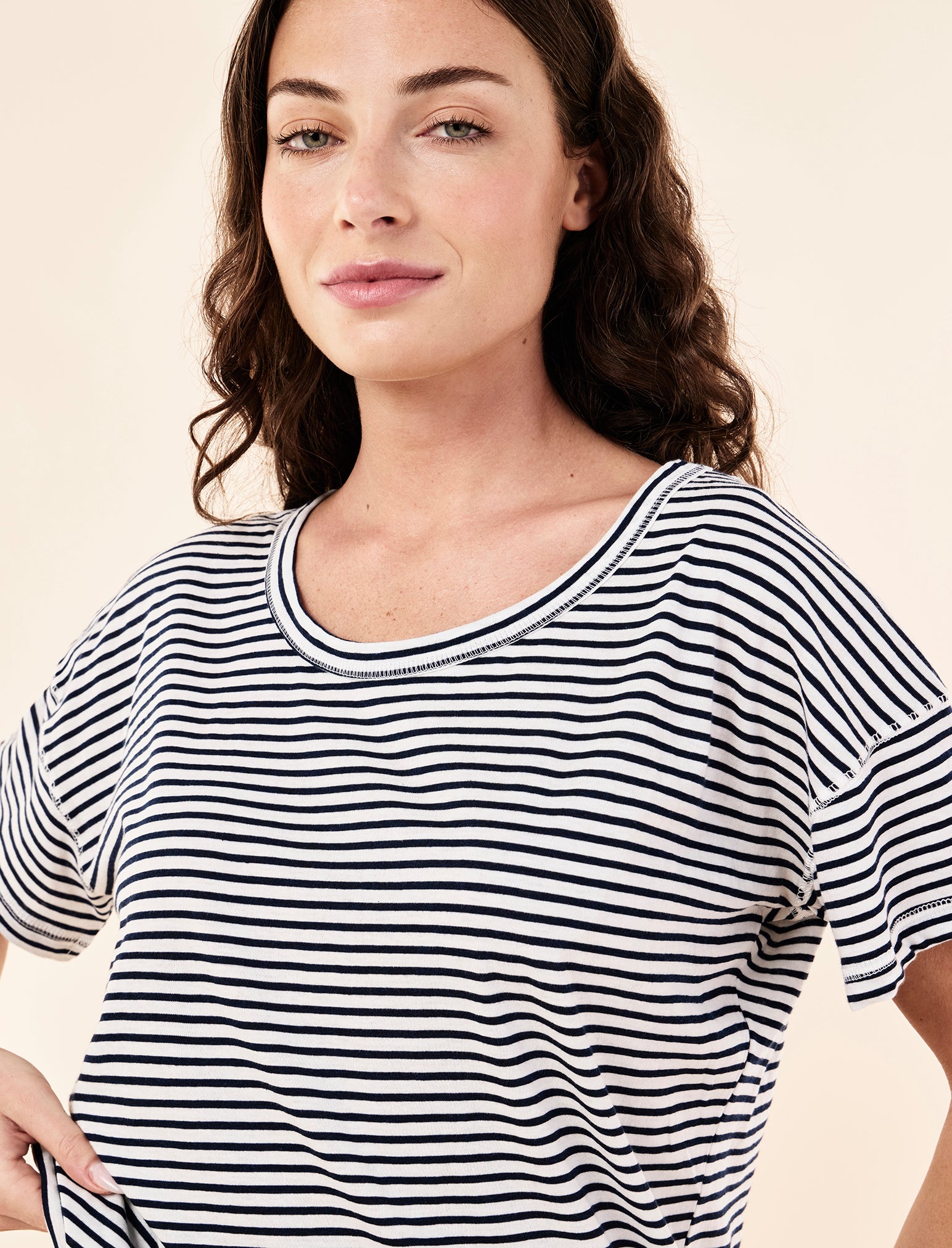 Jada Organic Cotton Knit Tee & Straight Leg Pant
