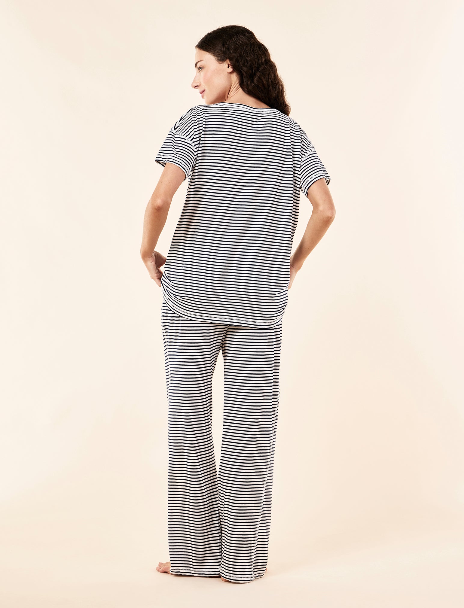 Jada Organic Cotton Knit Tee & Straight Leg Pant