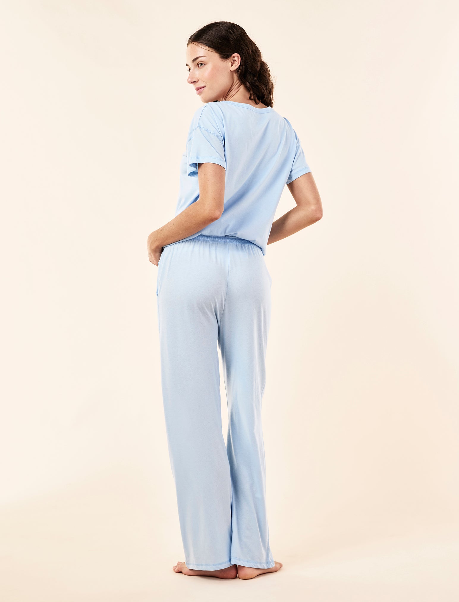 Jada Organic Cotton Knit Tee & Straight Leg Pant
