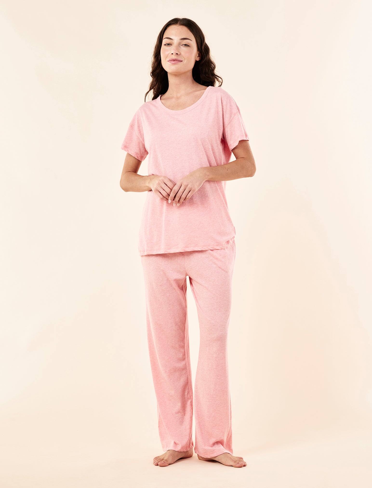 Jada Organic Cotton Knit Tee & Straight Leg Pant