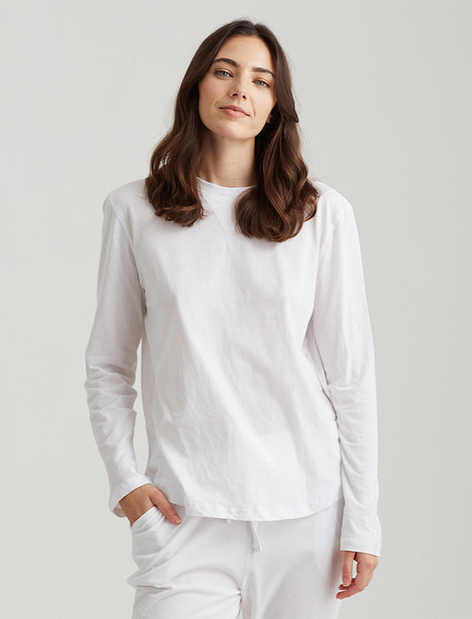 Jada Organic Cotton Knit Long Sleeve Tee