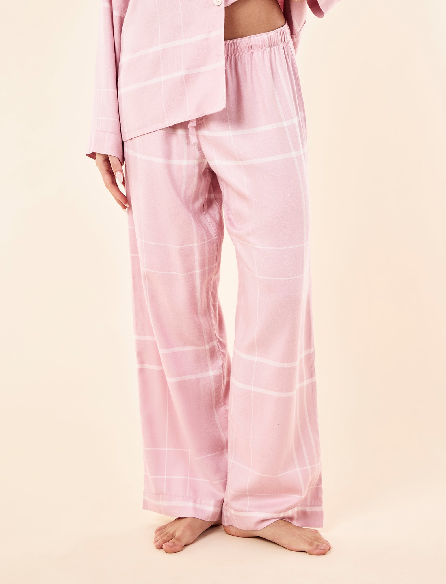 Comfy Plaid PJ Set in Musk