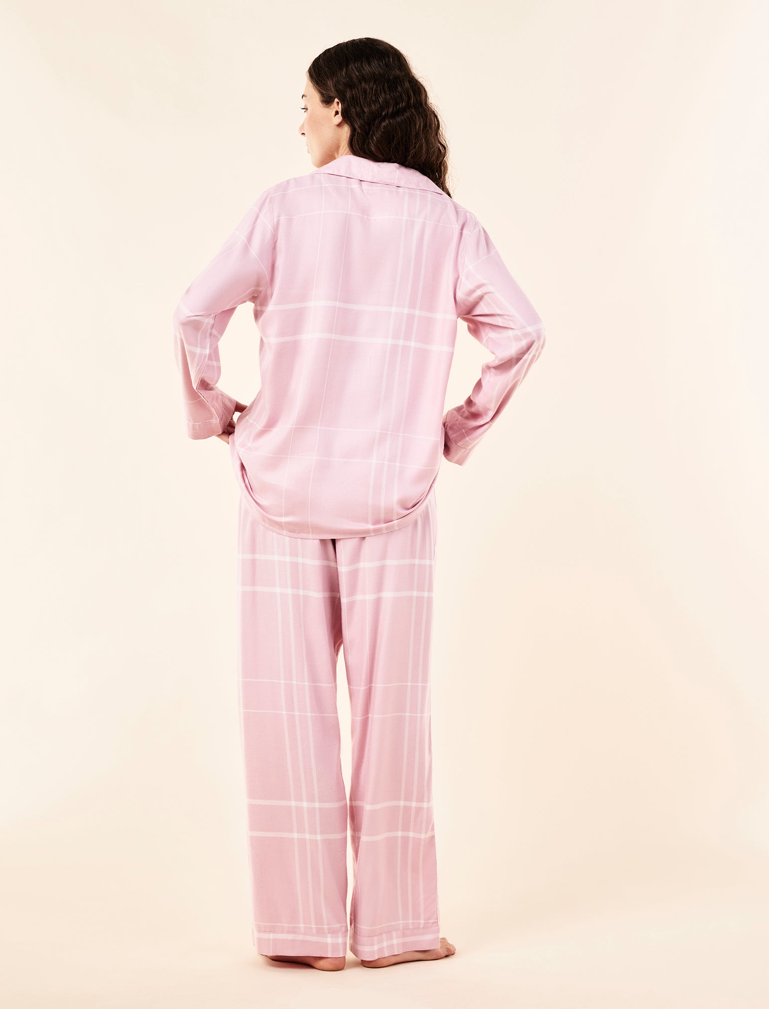 Comfy Plaid PJ Set in Musk