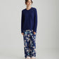 Alice Floral Pant & Top in Navy