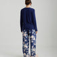 Alice Floral Pant & Top in Navy