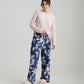 Alice Floral Pant and Feather Soft Top in Navy/Pink