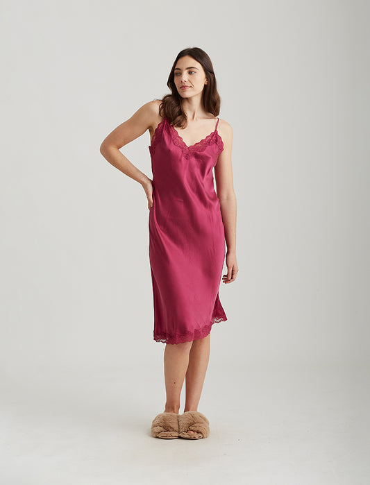 Camille Silk Lace Long Slip