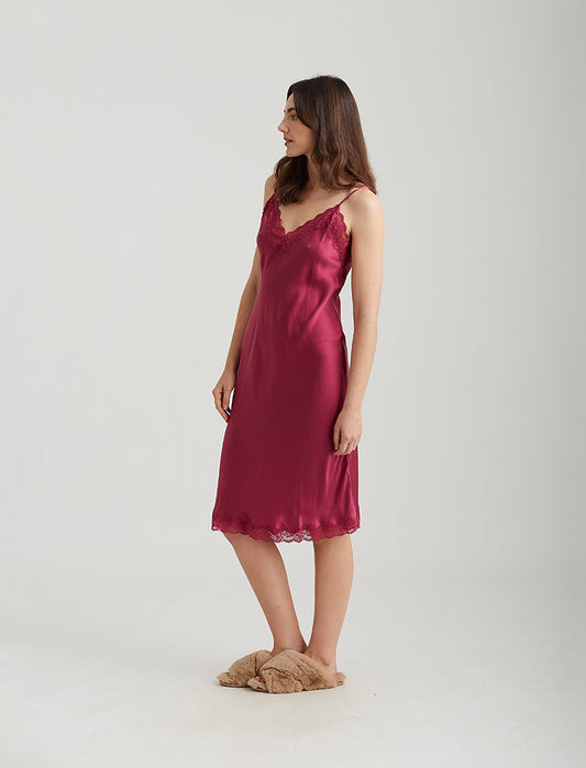 Camille Silk Lace Long Slip