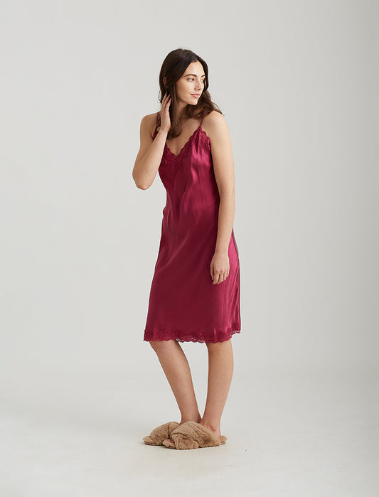 Camille Silk Lace Long Slip