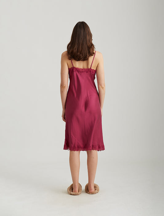 Camille Silk Lace Long Slip