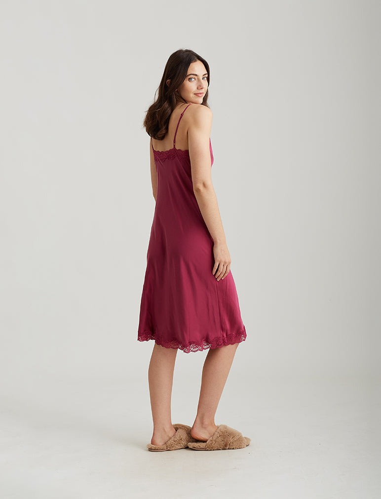 Camille Silk Lace Long Slip