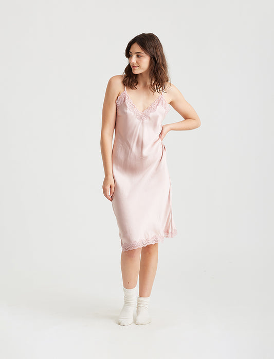 Camille Silk Lace Long Slip
