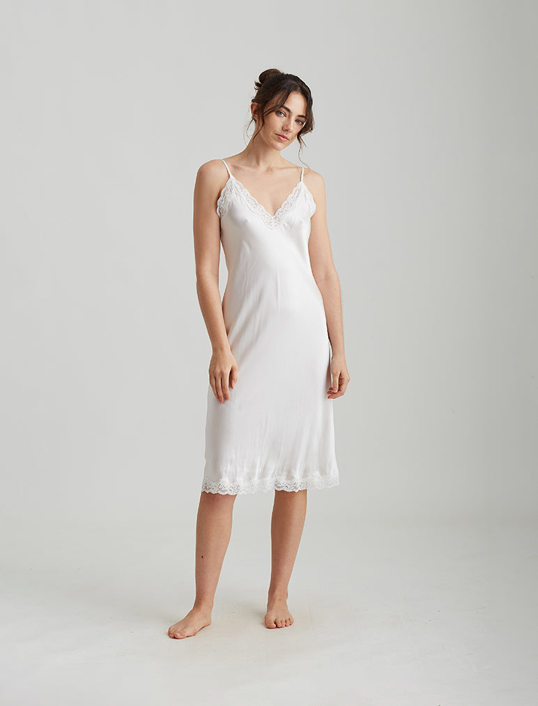 Camille Silk Lace Long Slip