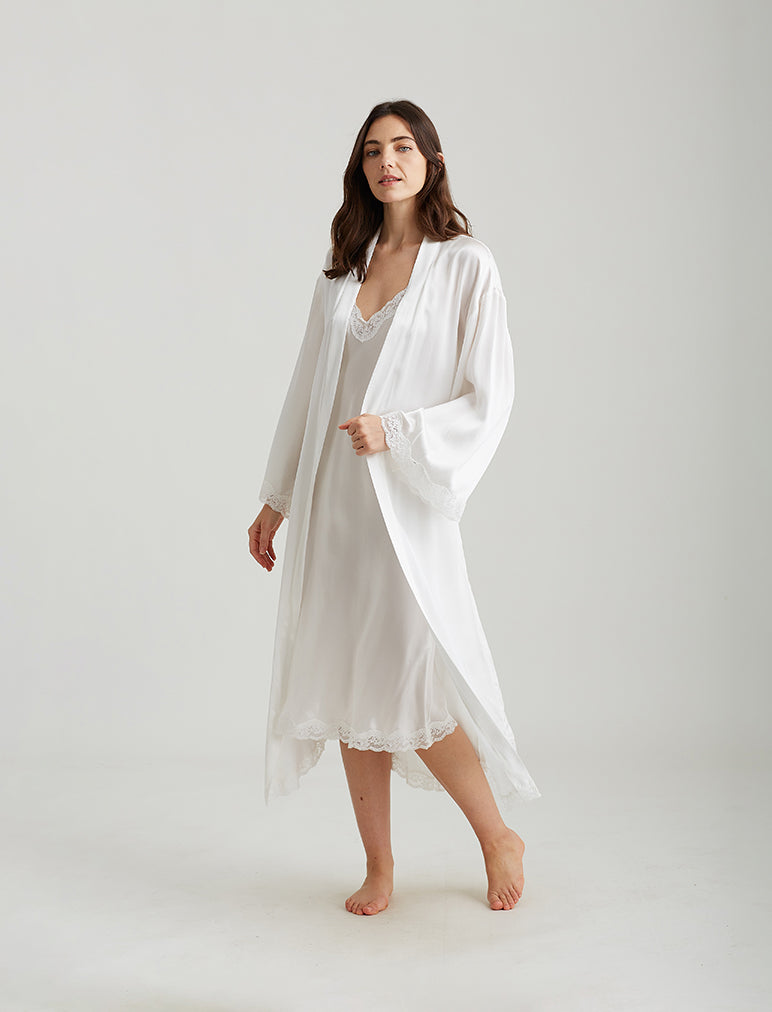 Camille Silk Lace Maxi Robe