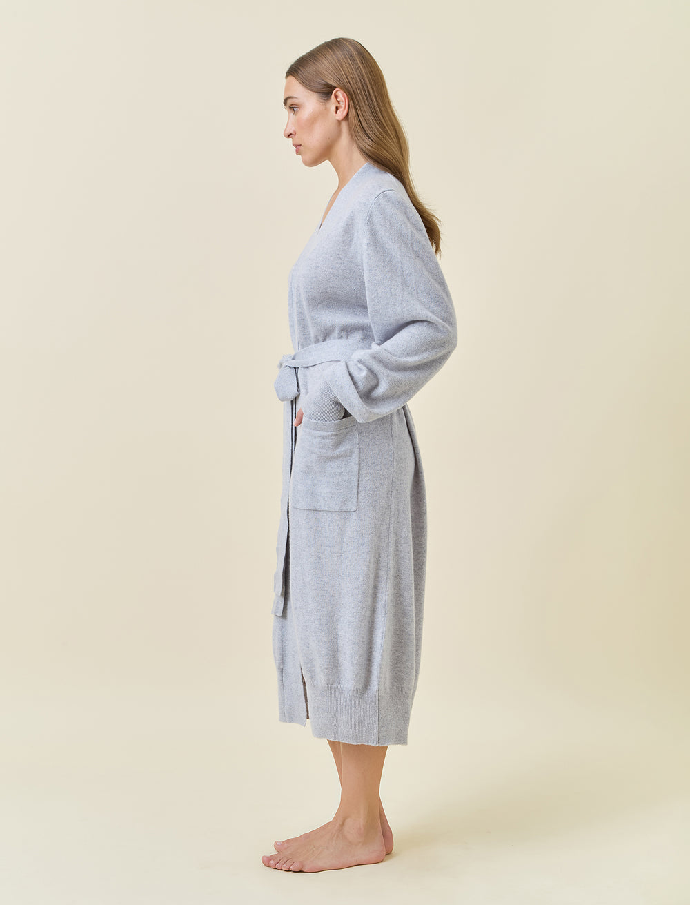 Pink Cashmere Short Robe Pure Cashmere Robe