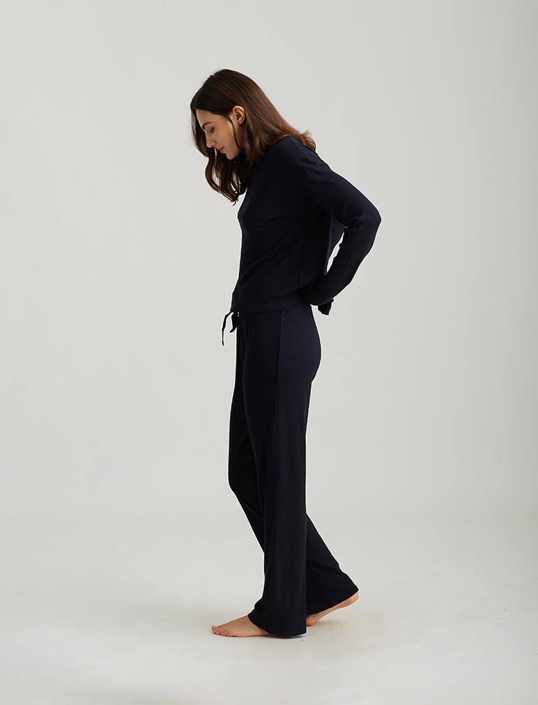 Luxe Rib Modal Wide Leg Pant