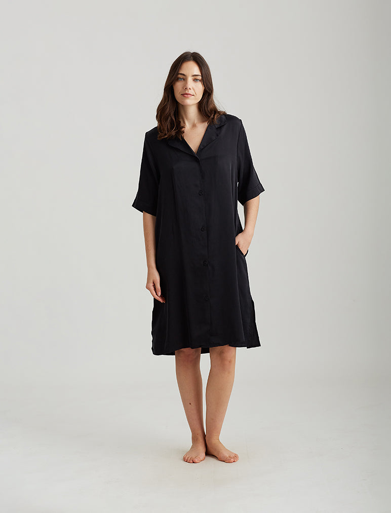 Audrey Silk Short Sleeve Nightshirt – Papinelle Sleepwear AU