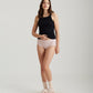 Milla High Neck Rib Shelf Bra Tank
