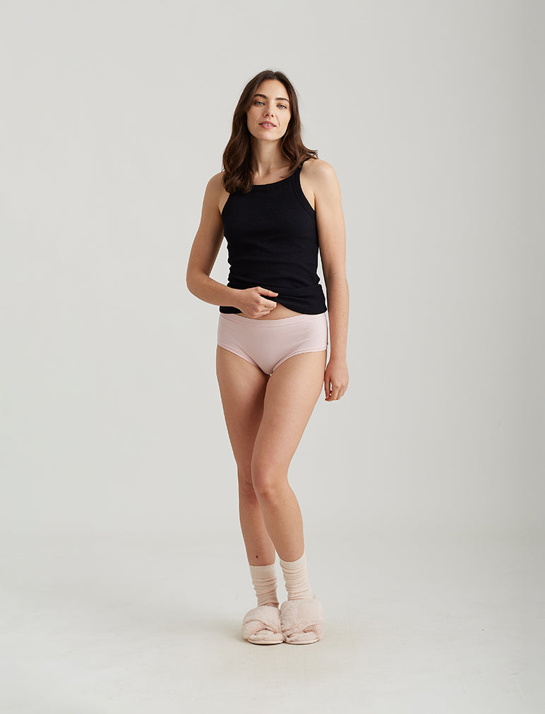 Milla High Neck Rib Shelf Bra Tank