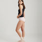 Milla High Neck Rib Shelf Bra Tank