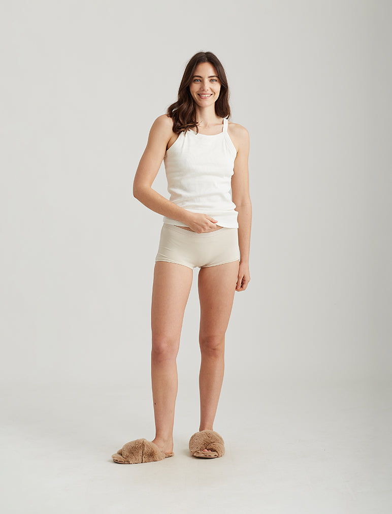 Milla High Neck Rib Shelf Bra Tank