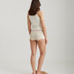 Milla High Neck Rib Shelf Bra Tank