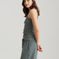 Milla High Neck Rib Shelf Bra Tank