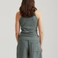 Milla High Neck Rib Shelf Bra Tank