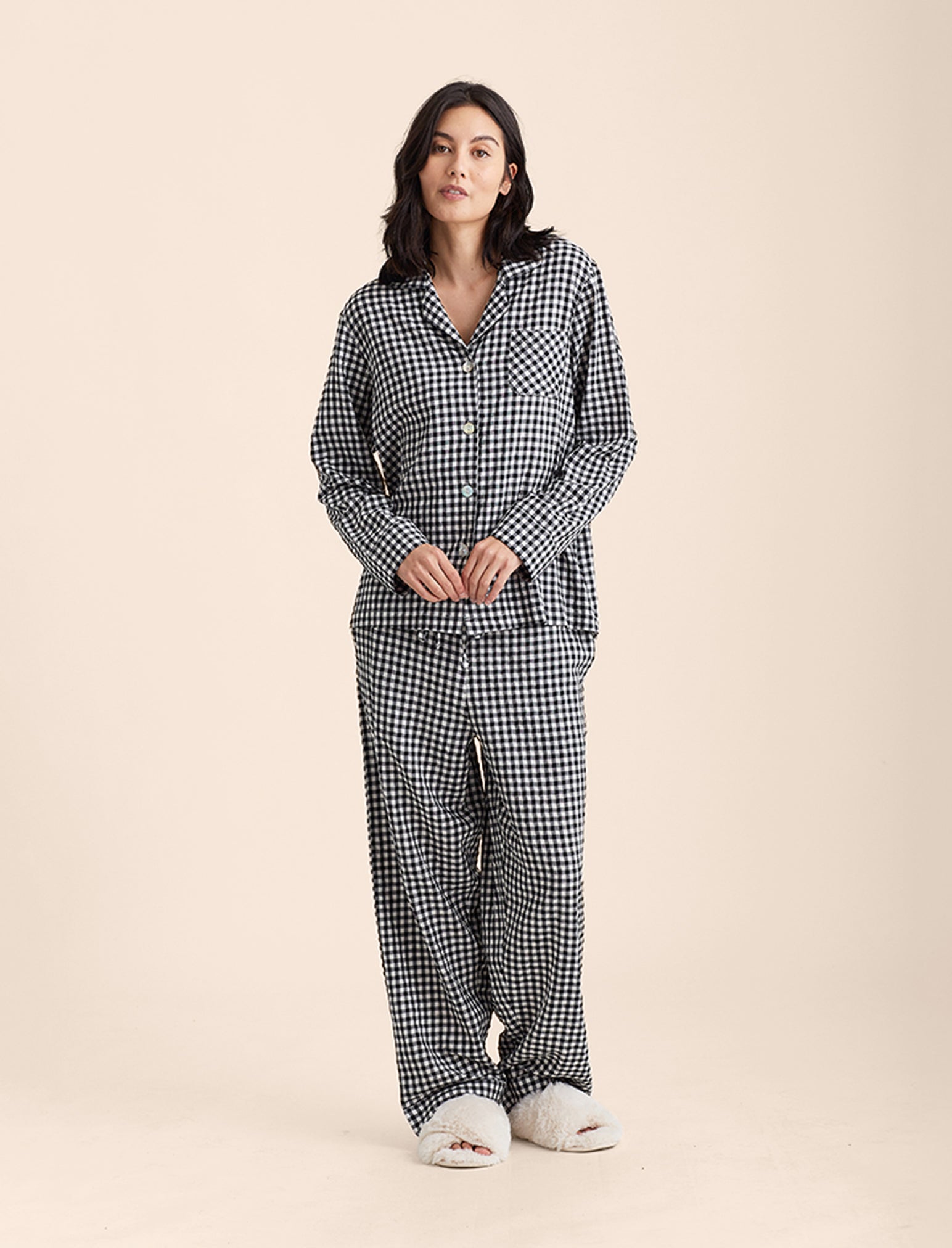 Seersucker Gingham PJ Set